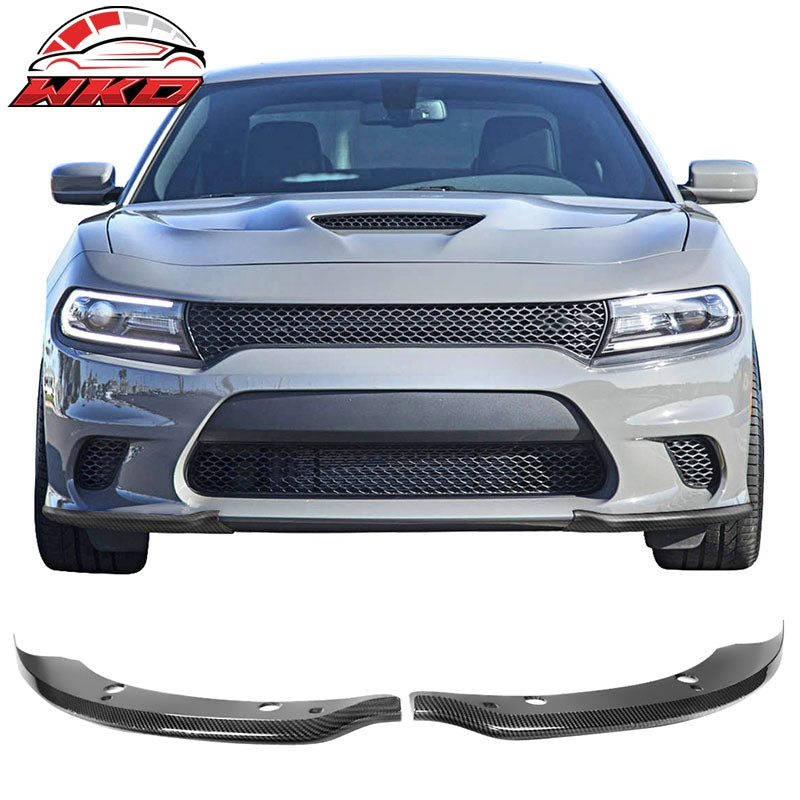 Wholesale 15-23 Dodge Charger SRT Scat Pack Carbon Fiber Print Front Lip Splitter