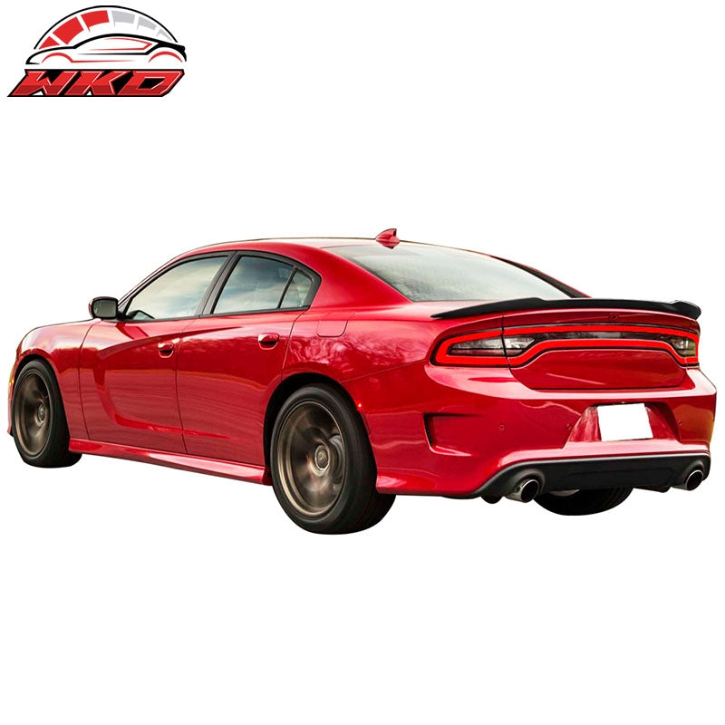 Fits 15-23 Dodge Charger SRT Style Gloss Black Rear Trunk Spoiler Wing Lip ABS