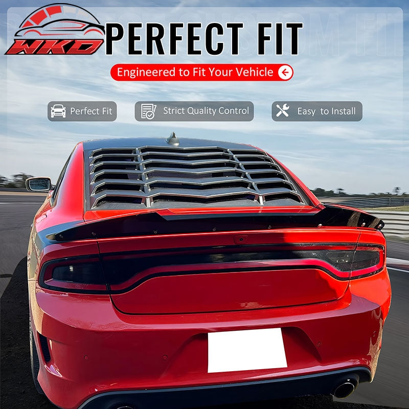 Fits 11-23 Dodge Charger SRT Style Trunk Spoiler Venom V2 Wickerbill Gurney Flap