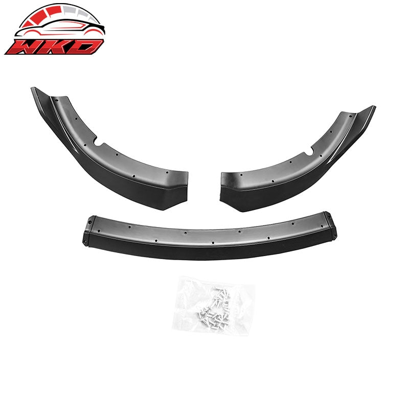Fits 15-23 Dodge Charger SRT V1 Style Front Bumper Lip 3PC ABS - Matte Black