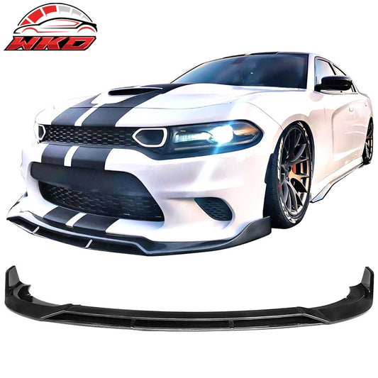 Wholesale 15-23 Dodge Charger SRT V2 Style Gloss Black Front Bumper Lip Spoiler 4PCS