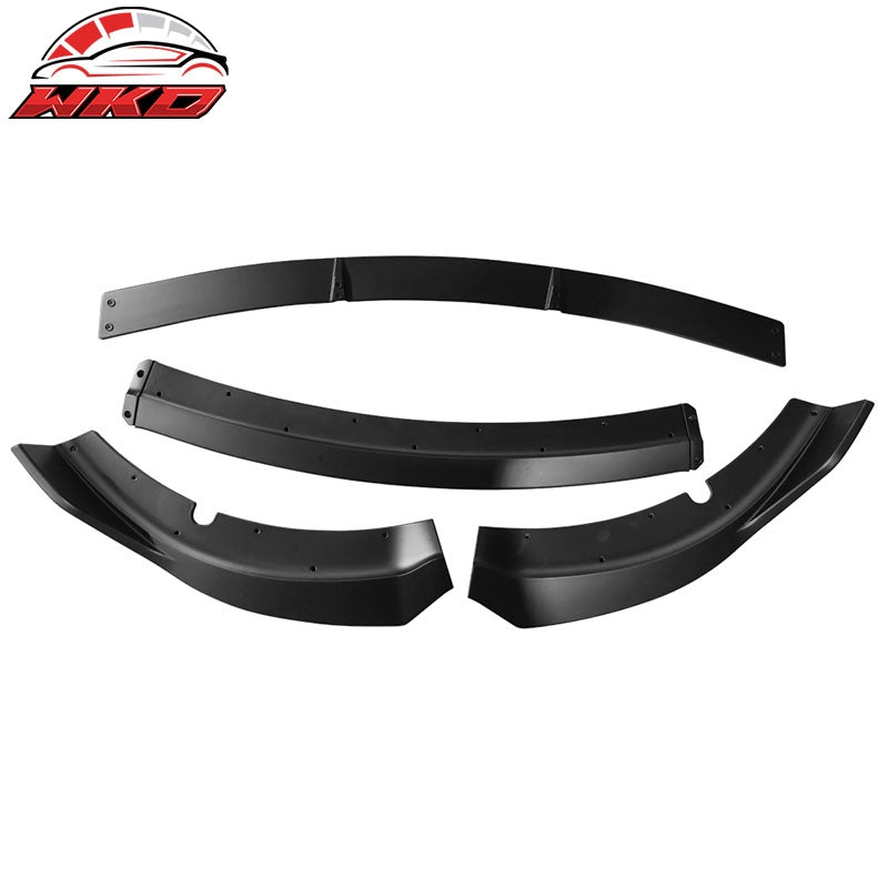 Fits 15-23 Dodge Charger SRT V2 Style Front Lip Spoiler Matte Black ABS 4PC