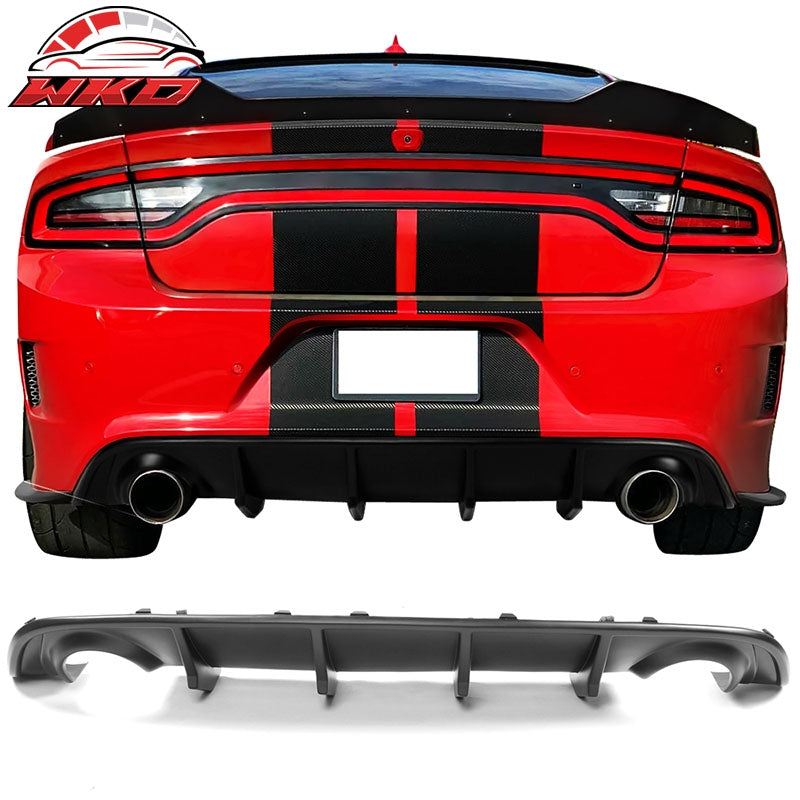 Wholesale 15-23 Dodge Charger SRT V2 Style Rear Bumper Lip Diffuser Matte Black