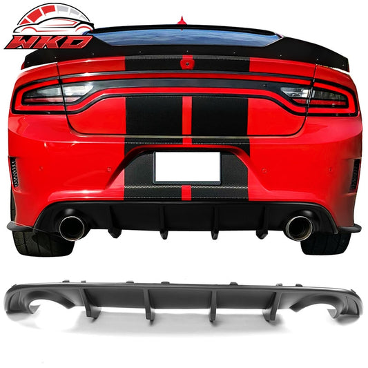 Wholesale 15-23 Dodge Charger SRT V2 Style Rear Bumper Lip Diffuser Matte Black