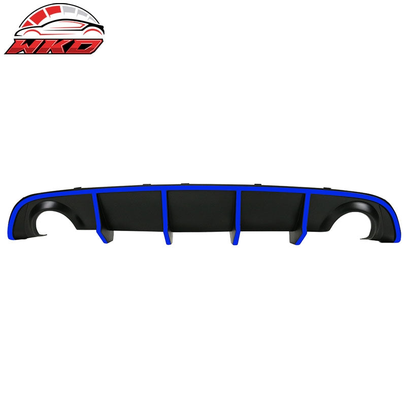 Fits 15-23 Dodge Charger SRT V2 Style Rear Diffuser with Blue Reflective Tape