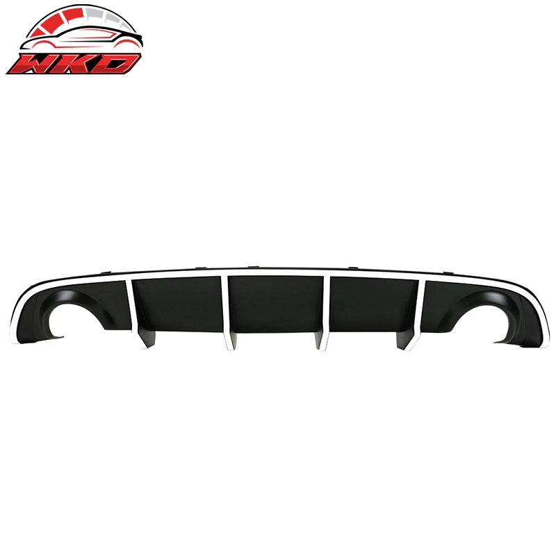 Fits 15-23 Dodge Charger SRT V2 Style Rear Diffuser with White Reflective Tape