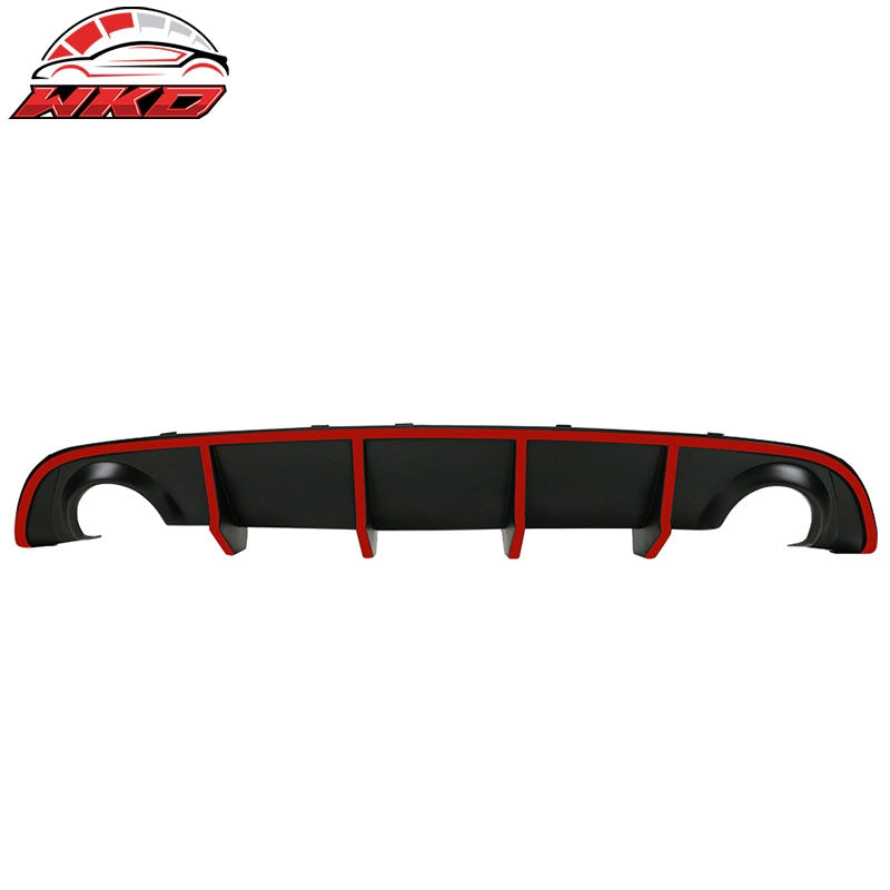 Fits 15-23 Dodge Charger SRT V2 Style Rear Diffuser with Red Reflective Tape