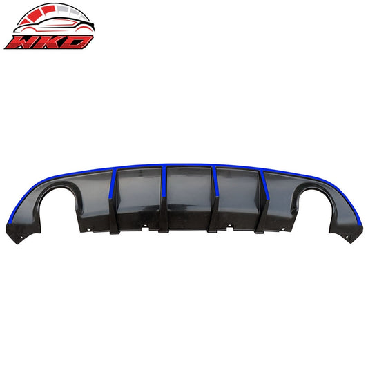 Wholesale  15-23 Dodge Charger SRT V3 Style Rear Bumper Diffuser W/Blue Reflective Tape