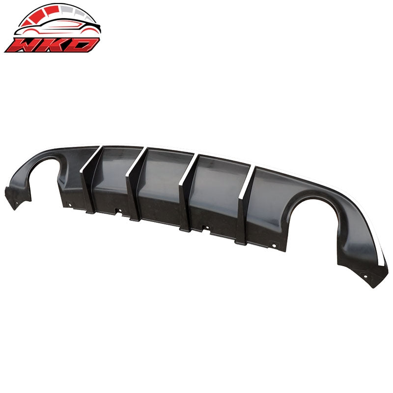 Fits 15-23 Dodge Charger SRT V3 Style Rear Diffuser with White Reflective Tape