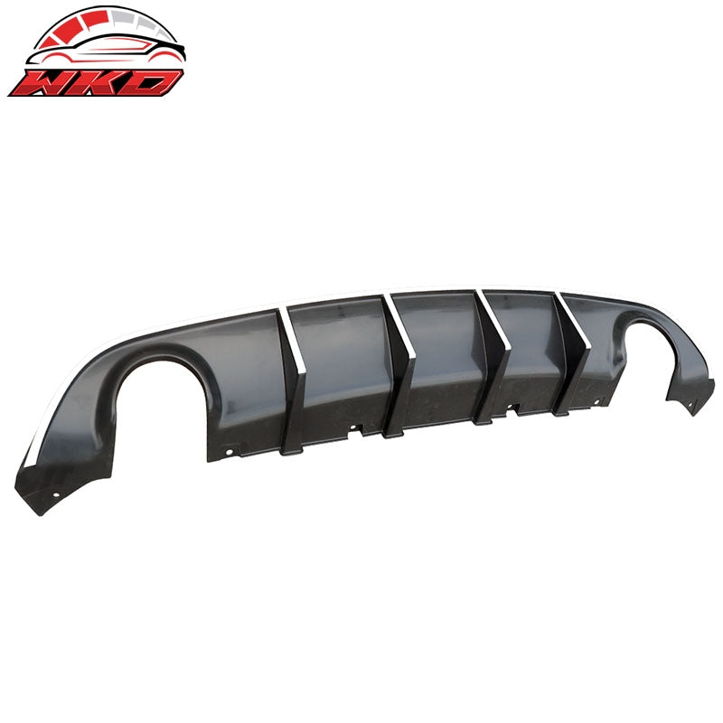 Fits 15-23 Dodge Charger SRT V3 Style Rear Diffuser with White Reflective Tape