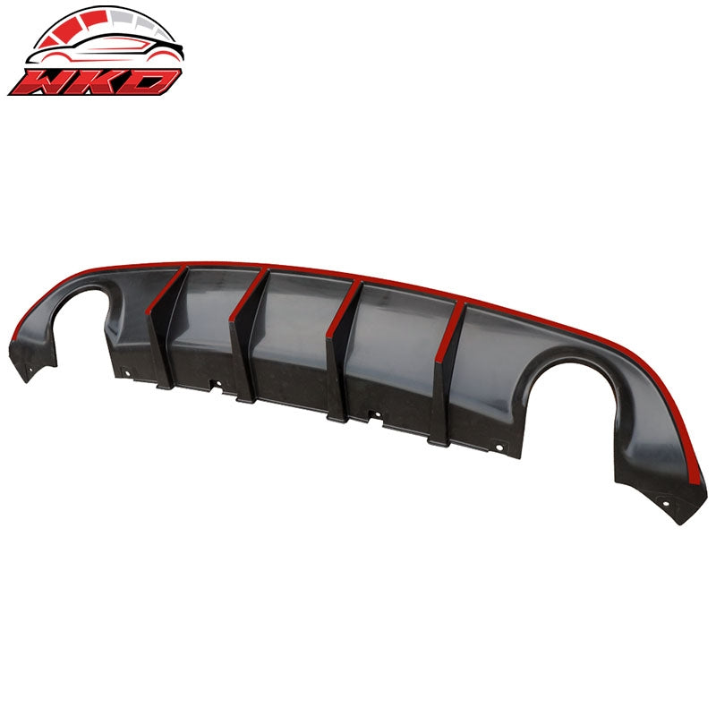 Fits 15-23 Dodge Charger SRT V3 Style Rear Diffuser with Red Reflective Tape