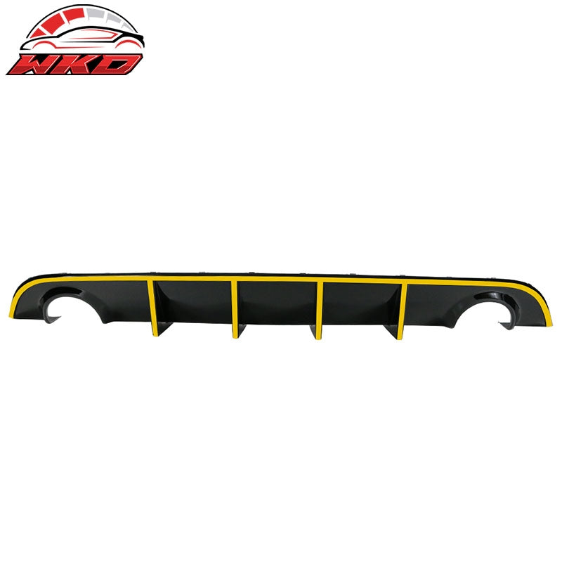 Fits 15-23 Dodge Charger SRT V3 Style Rear Diffuser with Yellow Reflective Tape
