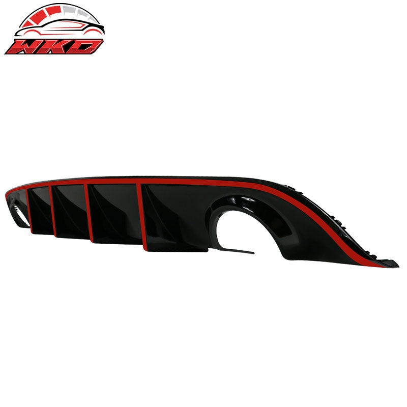 Fits 15-23 Dodge Charger SRT V3 Style Rear Diffuser with Red Reflective Tape