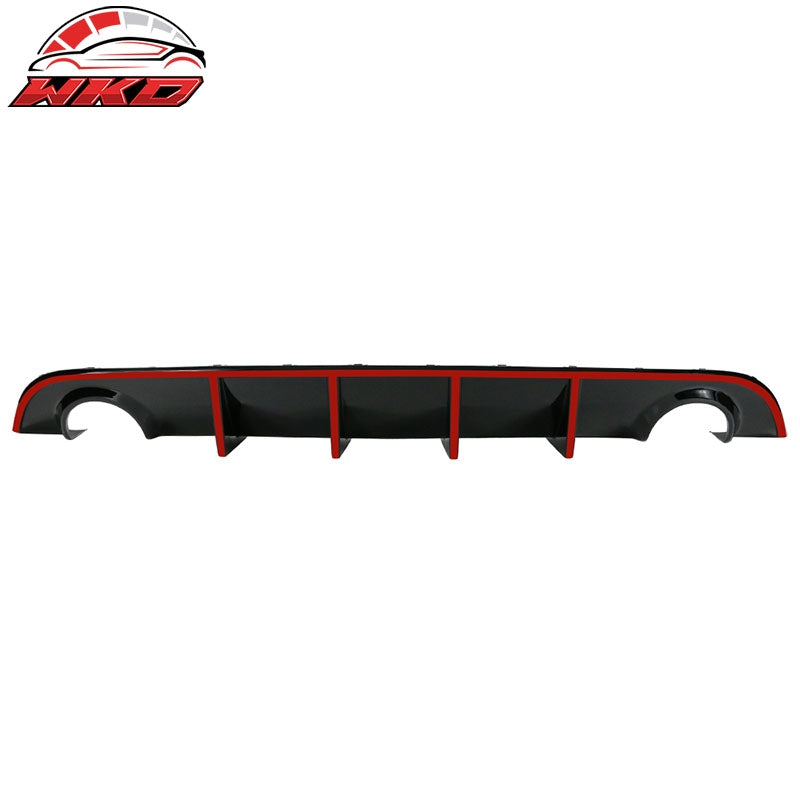 Fits 15-23 Dodge Charger SRT V3 Style Rear Diffuser with Red Reflective Tape