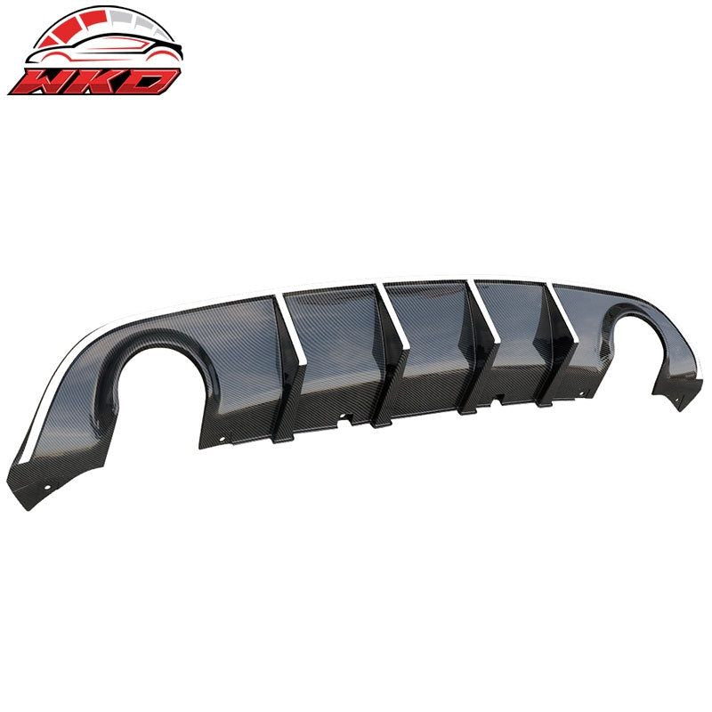 Fits 15-23 Dodge Charger SRT V3 Style Rear Diffuser with White Reflective Tape