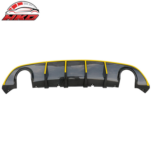 Wholesale 15-23 Dodge Charger SRT V3 Style Rear Diffuser with Yellow Reflective Tape