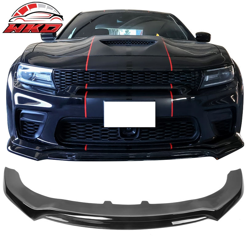 Wholesale 20-23 Dodge Charger SRT Widebody IKON V3 Gloss Black Front Bumper Lip - PP