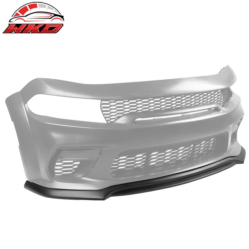 Fits 20-23 Dodge Charger SRT Widebody IKON V3 Matte Black Front Bumper Lip - PP