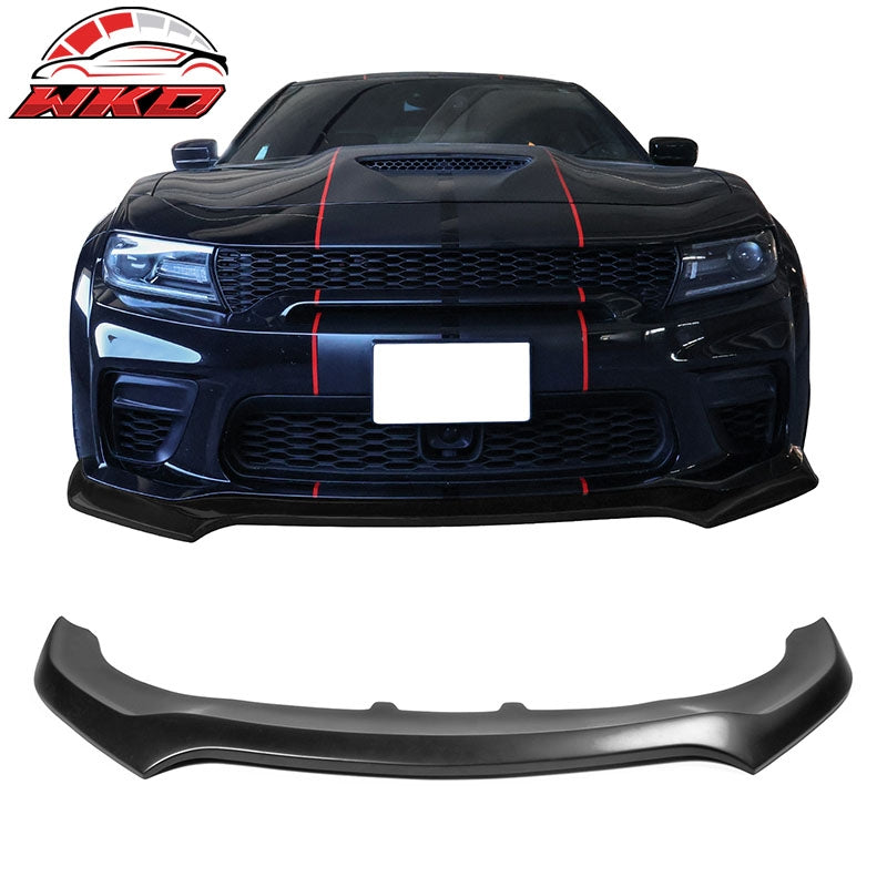 Wholesale 20-23 Dodge Charger SRT Widebody IKON V4 Matte Black Front Bumper Lip - PP