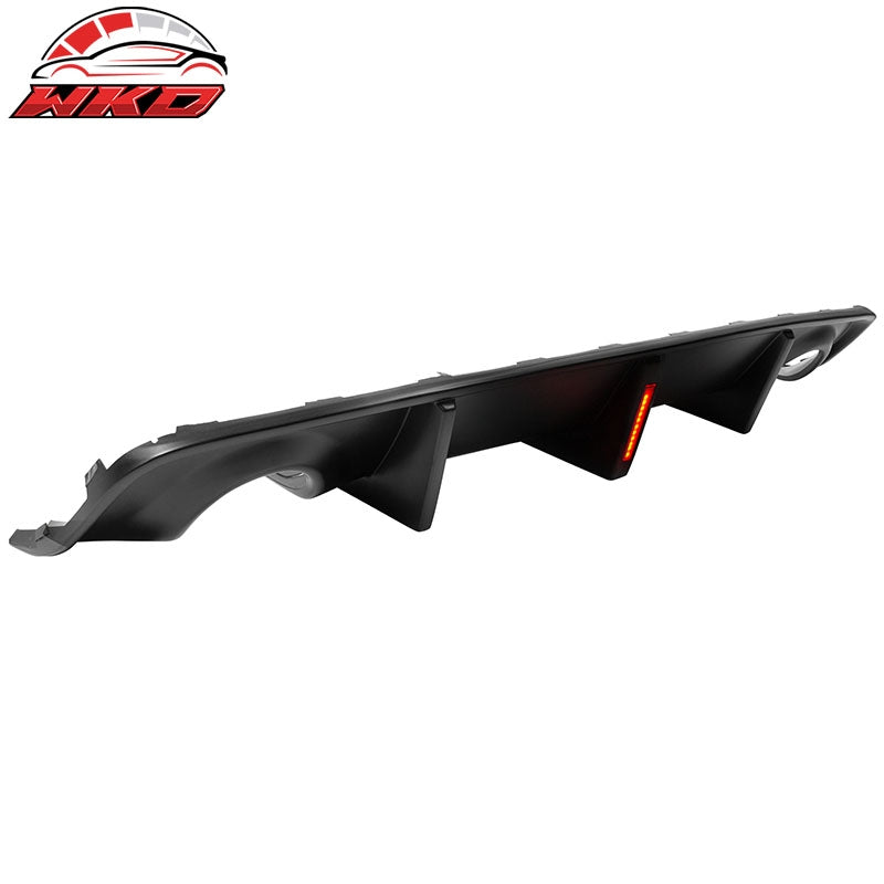 Fits 20-23 Dodge Charger Widebody IKON Style Rear Diffuser W/LED PP Matte Black