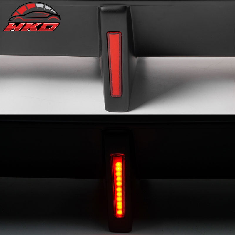 Fits 20-23 Dodge Charger Widebody IKON Style Rear Diffuser W/LED PP Matte Black