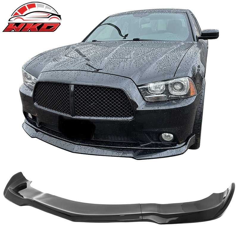 Wholesale 12-14 Dodge Charger SRT8 IKON PP Front Bumper Lip Chin Spoiler Gloss Black