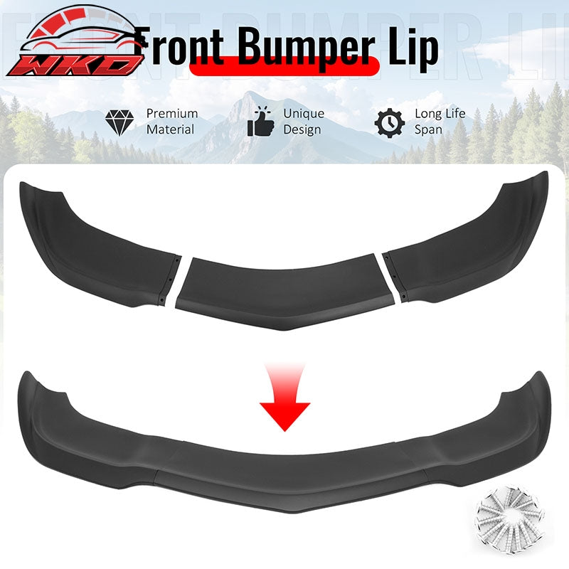 Wholesale 12-14 Dodge Charger SRT8 IKON PP Front Bumper Lip Chin Spoiler Matte Black - Wikond Auto