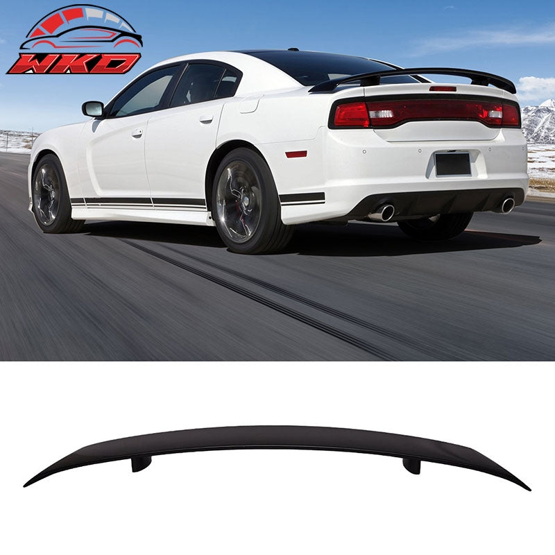 Fits 11-23 Dodge Charger SRT8 Gloss Black Rear Trunk Spoiler Wing Tail Lip ABS