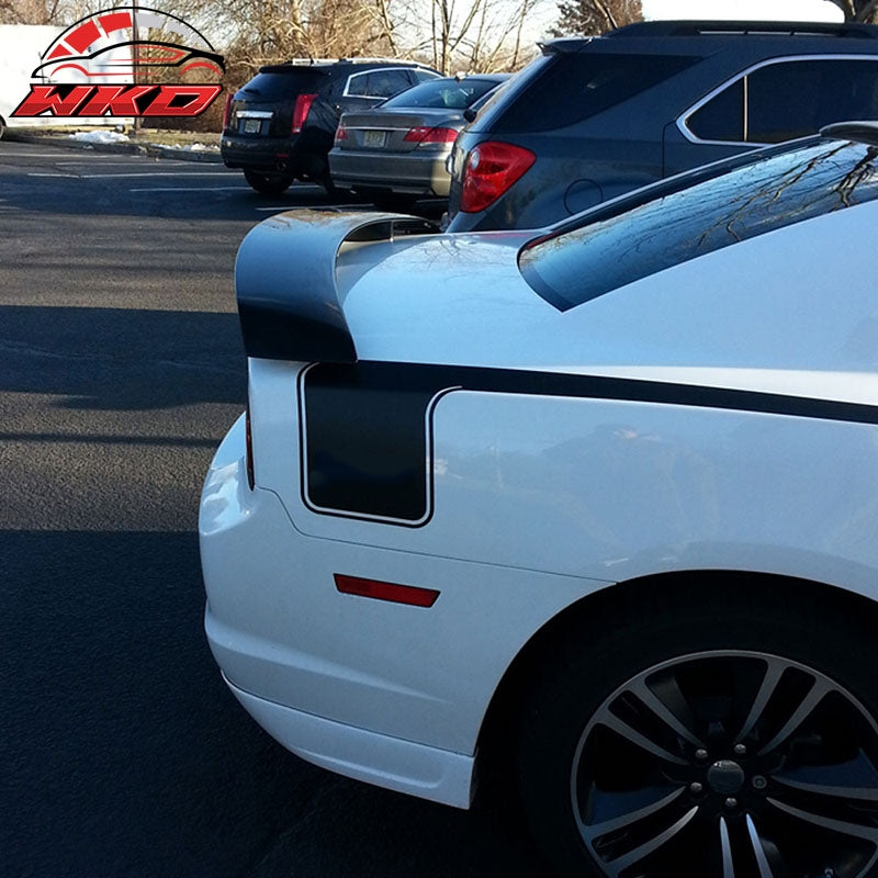 Fits 11-23 Dodge Charger SRT8 Gloss Black Rear Trunk Spoiler Wing Tail Lip ABS