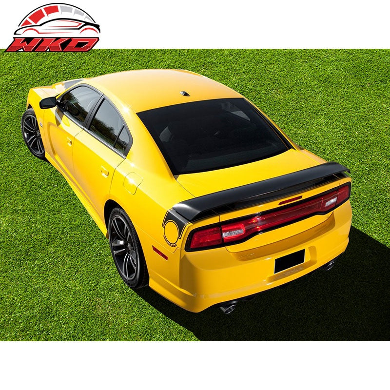 Fits 11-23 Dodge Charger SRT8 Gloss Black Rear Trunk Spoiler Wing Tail Lip ABS