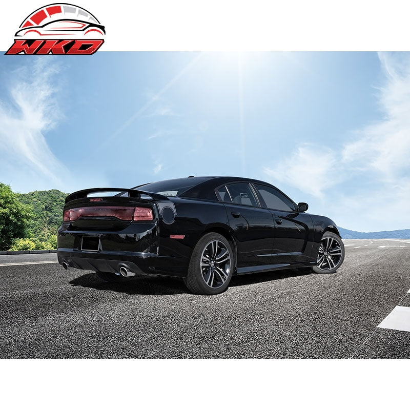 Fits 11-23 Dodge Charger SRT8 Gloss Black Rear Trunk Spoiler Wing Tail Lip ABS