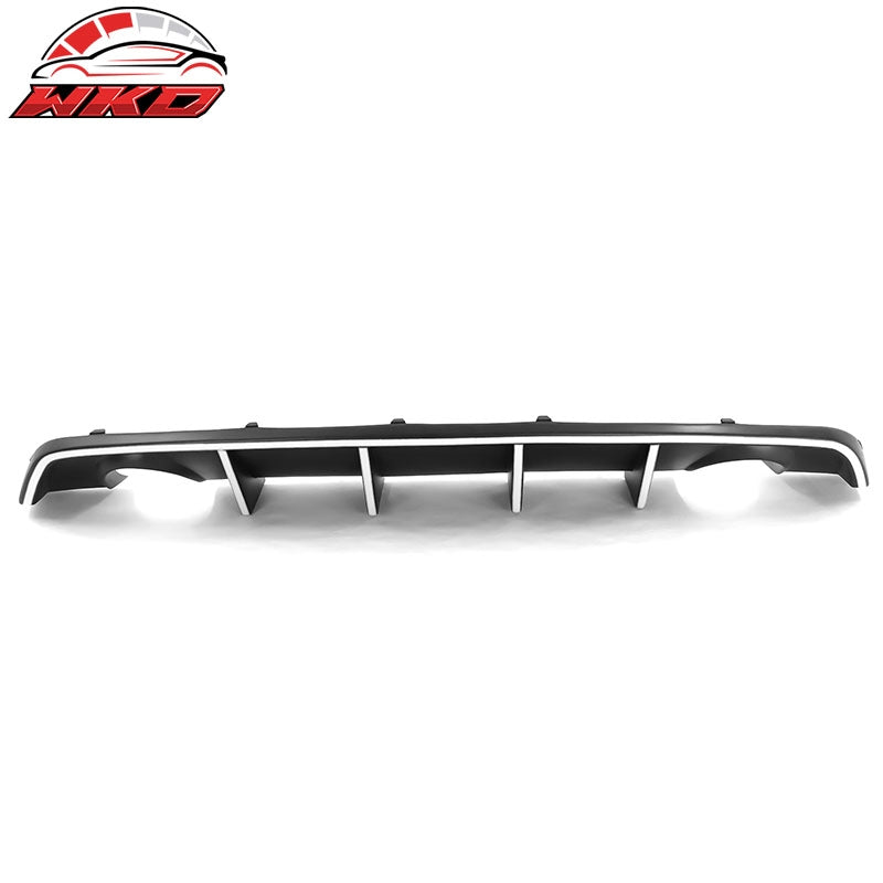 Fits 12-14 Dodge Charger SRT8 V2 Style Rear Diffuser PP w/ White Reflective Tape