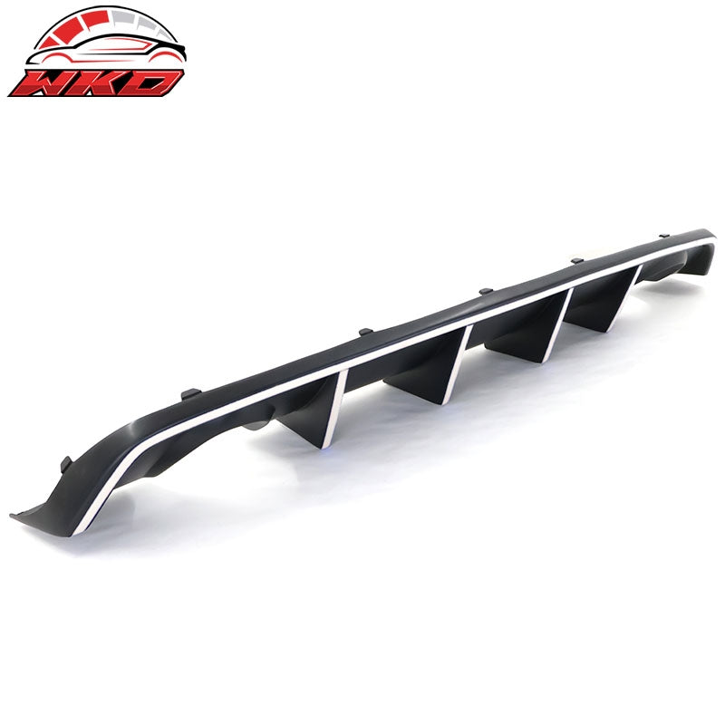 Fits 12-14 Dodge Charger SRT8 V2 Style Rear Diffuser PP w/ White Reflective Tape