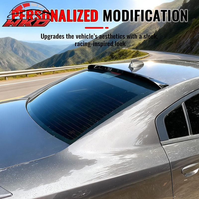 Fits 11-23 Dodge Charger Sedan Gloss Black Roof Spoiler Rear Window Wing Lip ABS