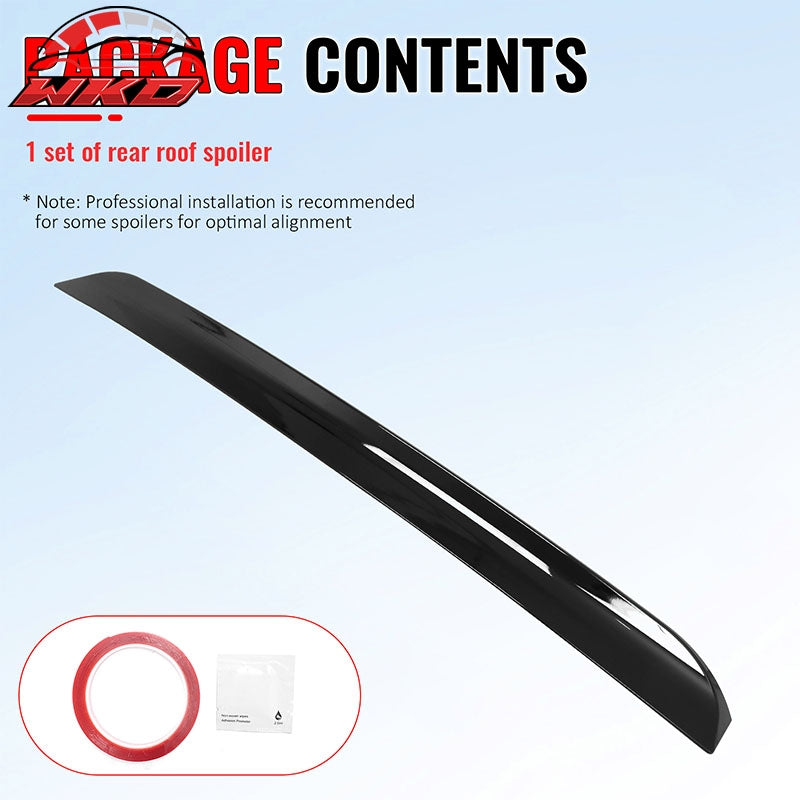 Fits 11-23 Dodge Charger Sedan Gloss Black Roof Spoiler Rear Window Wing Lip ABS