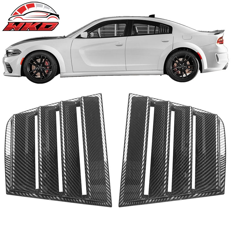 Wholesale 11-23 Dodge Charger V1 Style Side Window Scoop Louver Carbon Fiber Print