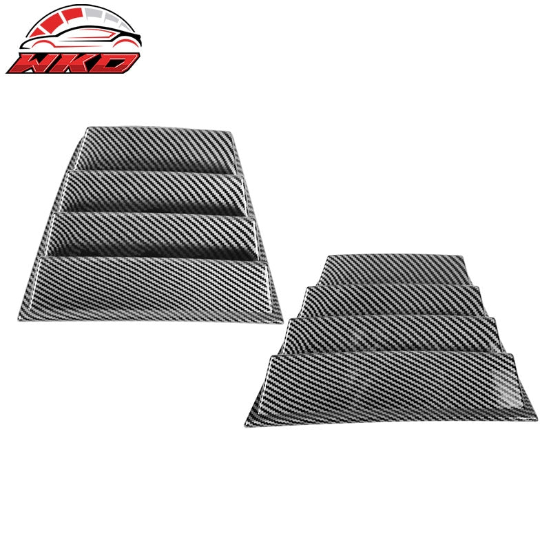 Fits 11-23 Dodge Charger V1 Style Side Window Scoop Louver Carbon Fiber Print
