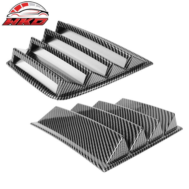 Fits 11-23 Dodge Charger V1 Style Side Window Scoop Louver Carbon Fiber Print