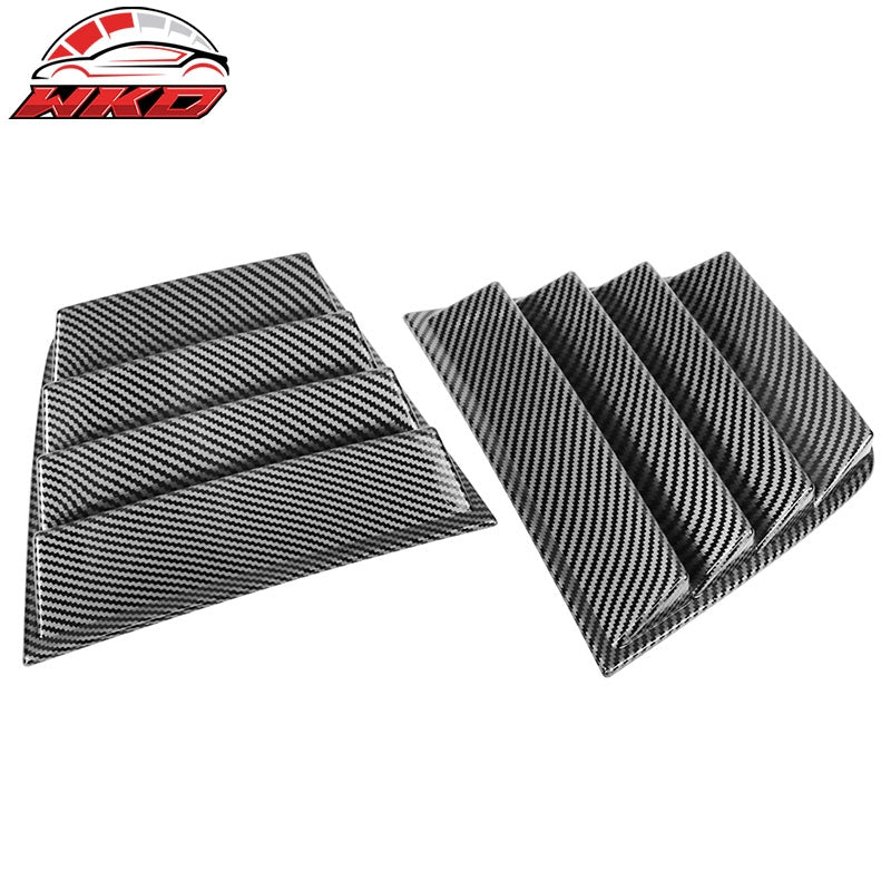 Fits 11-23 Dodge Charger V1 Style Side Window Scoop Louver Carbon Fiber Print