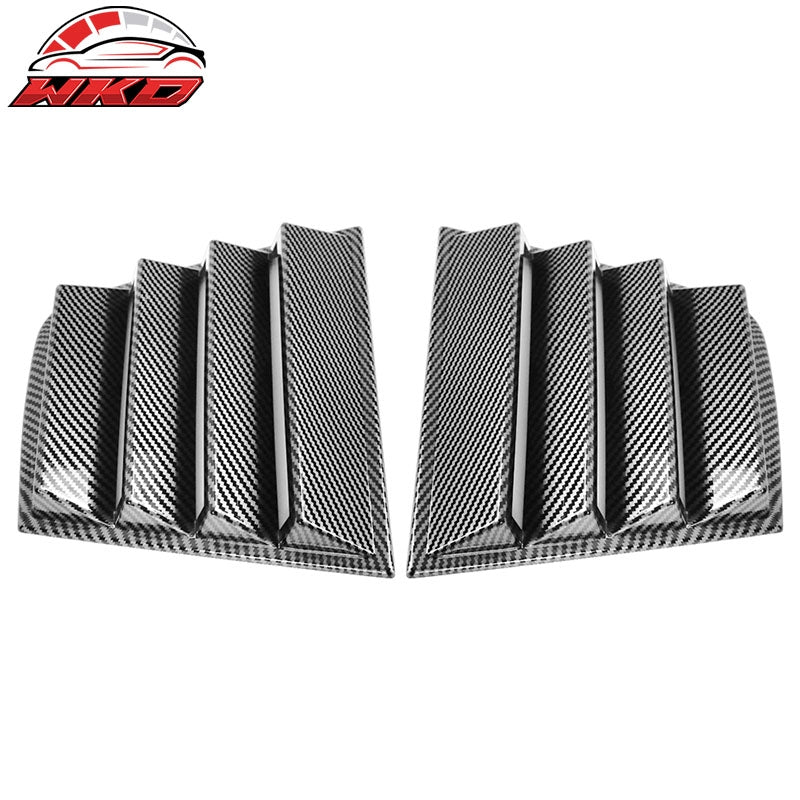 Fits 11-23 Dodge Charger V1 Style Side Window Scoop Louver Carbon Fiber Print