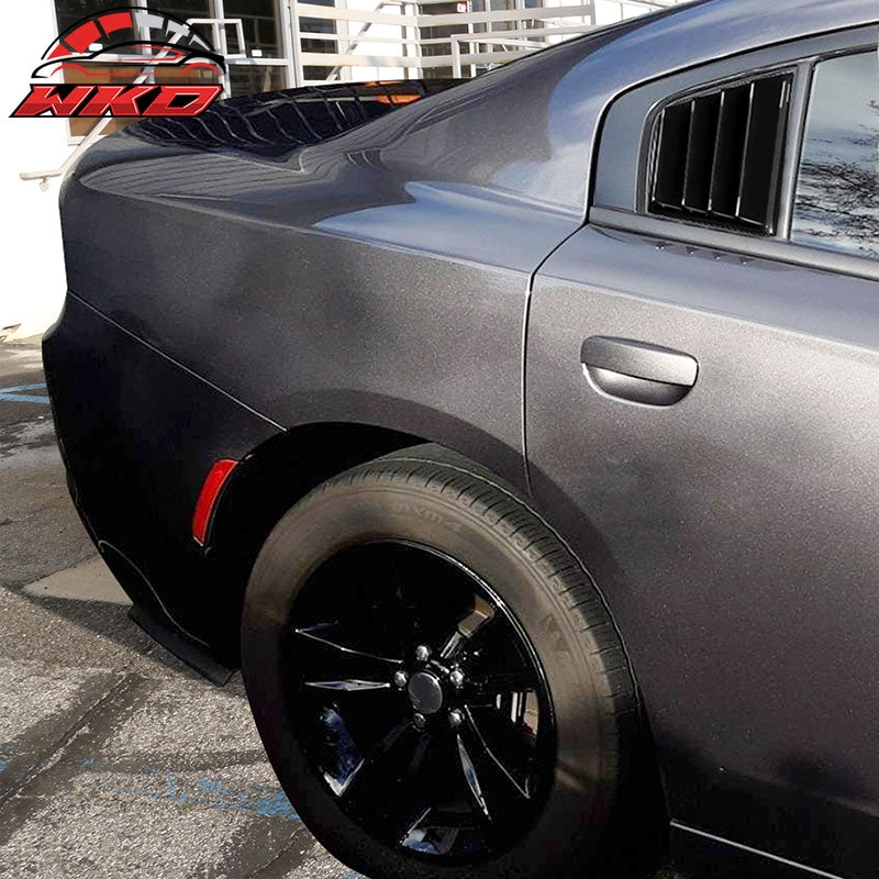 Fits 11-23 Dodge Charger V1 Style Side Window Scoop Louver Gloss Black