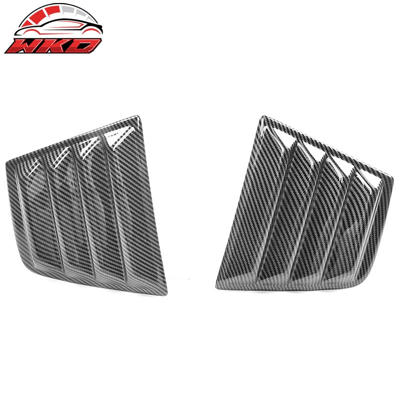 Fits 11-23 Dodge Charger V2 Style 2PCS Side Window Louvers PP Carbon Fiber Print