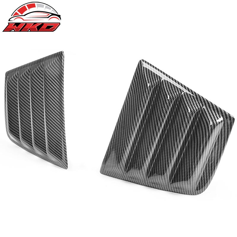 Fits 11-23 Dodge Charger V2 Style 2PCS Side Window Louvers PP Carbon Fiber Print