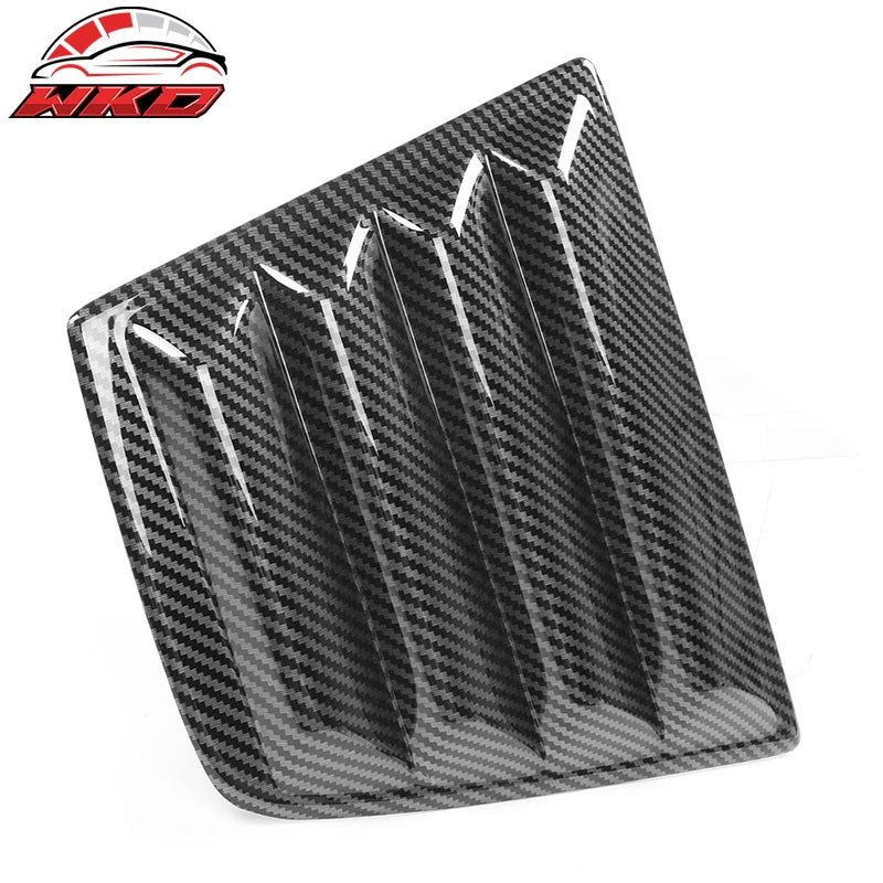 Fits 11-23 Dodge Charger V2 Style 2PCS Side Window Louvers PP Carbon Fiber Print