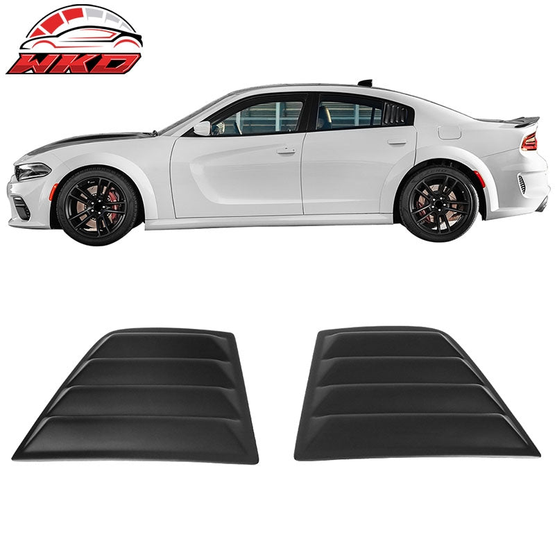 Wholesale 11-23 Dodge Charger V2 Style Side Window Scoop Louver Cover Matte Black PP