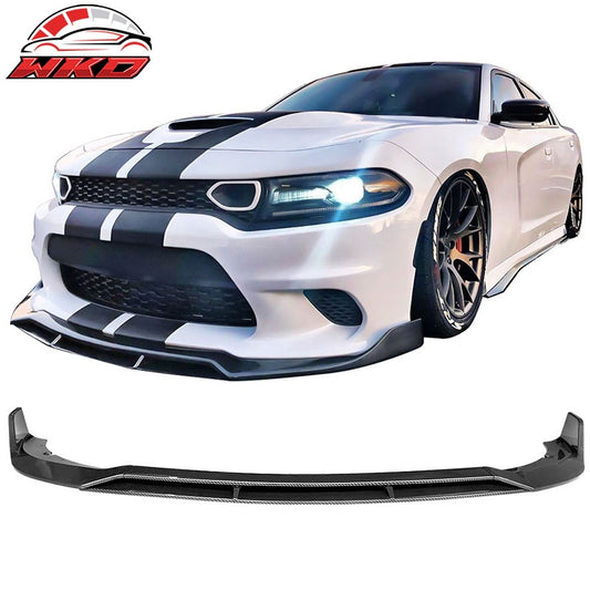 Wholesale 15-23 Dodge Charger V2 Style Carbon Fiber Print Front Bumper Lip 4PC ABS