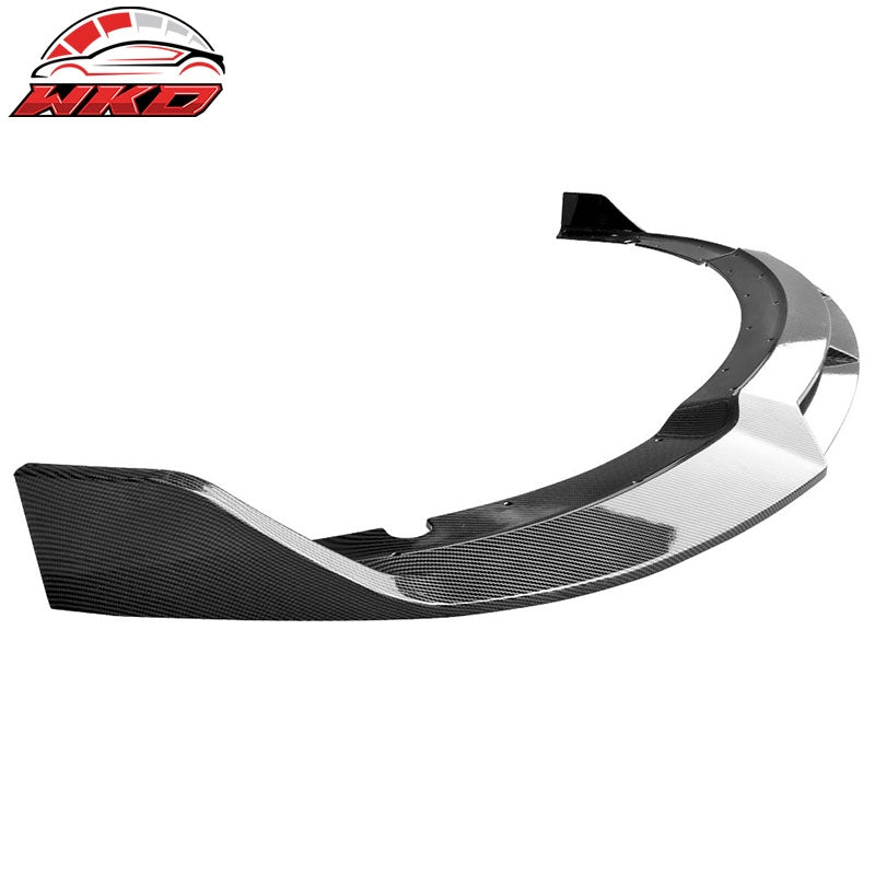 Fits 15-23 Dodge Charger V2 Style Carbon Fiber Print Front Bumper Lip 4PC ABS