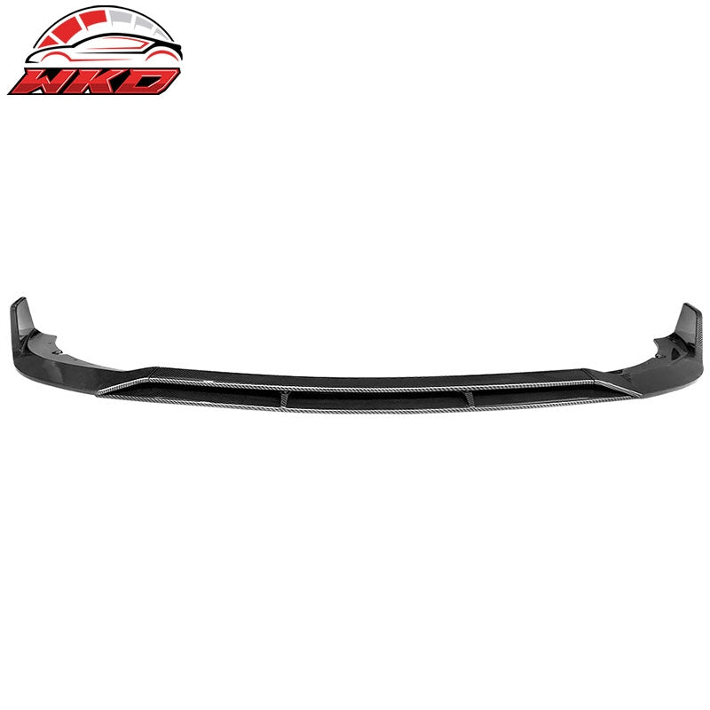 Fits 15-23 Dodge Charger V2 Style Carbon Fiber Print Front Bumper Lip 4PC ABS