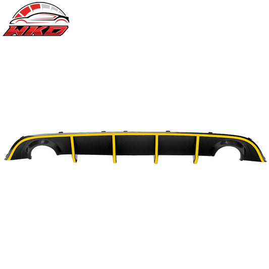 Wholesale 15-23 Dodge Charger V2 Style Rear Bumper Diffuser W/Yellow Reflective Tape