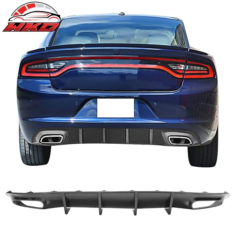 Wholesale 15-23 Dodge Charger V2 Style Rear Diffuser Bumper Lip Carbon Fiber Print PP